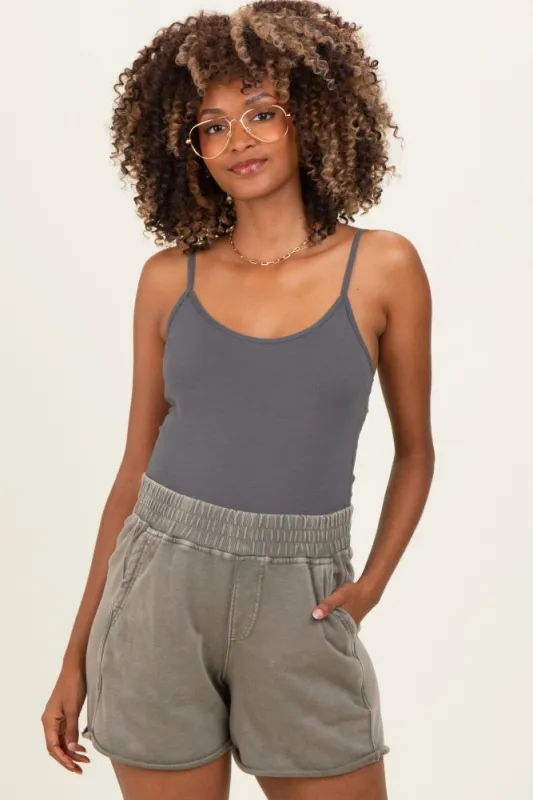 Willow Mineral Wash Terry Maternity Short made by Rae Mode