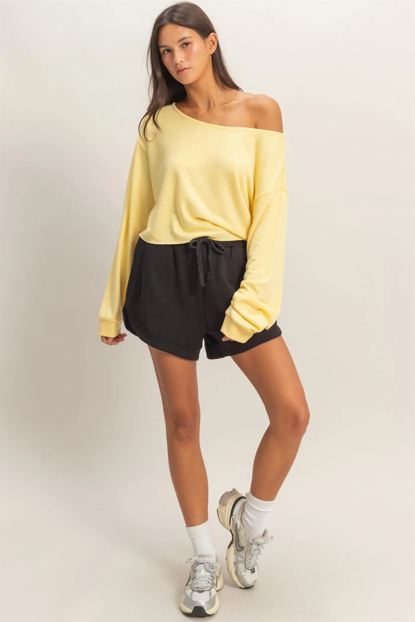 Black Drawstring Relaxed Fit Shorts sold by Pinkblush