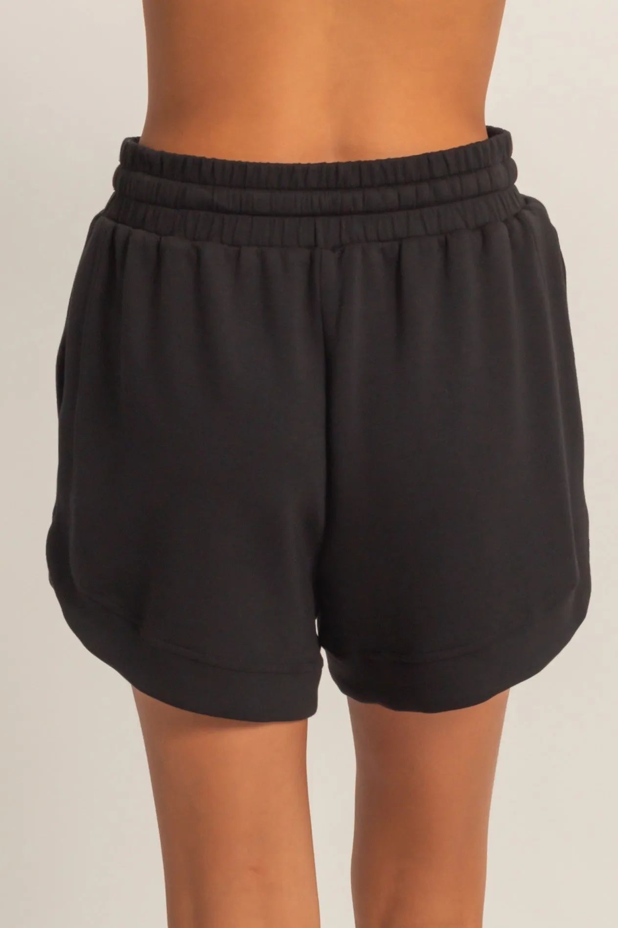 Black Drawstring Relaxed Fit Shorts sold by Pinkblush product image thumbnail 5