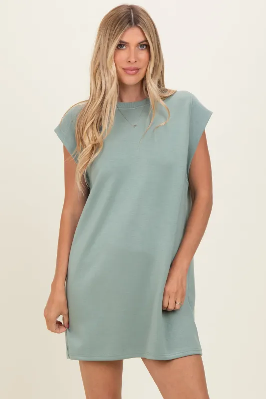 Desert Sage Cap Sleeve Mini Dress made by entro