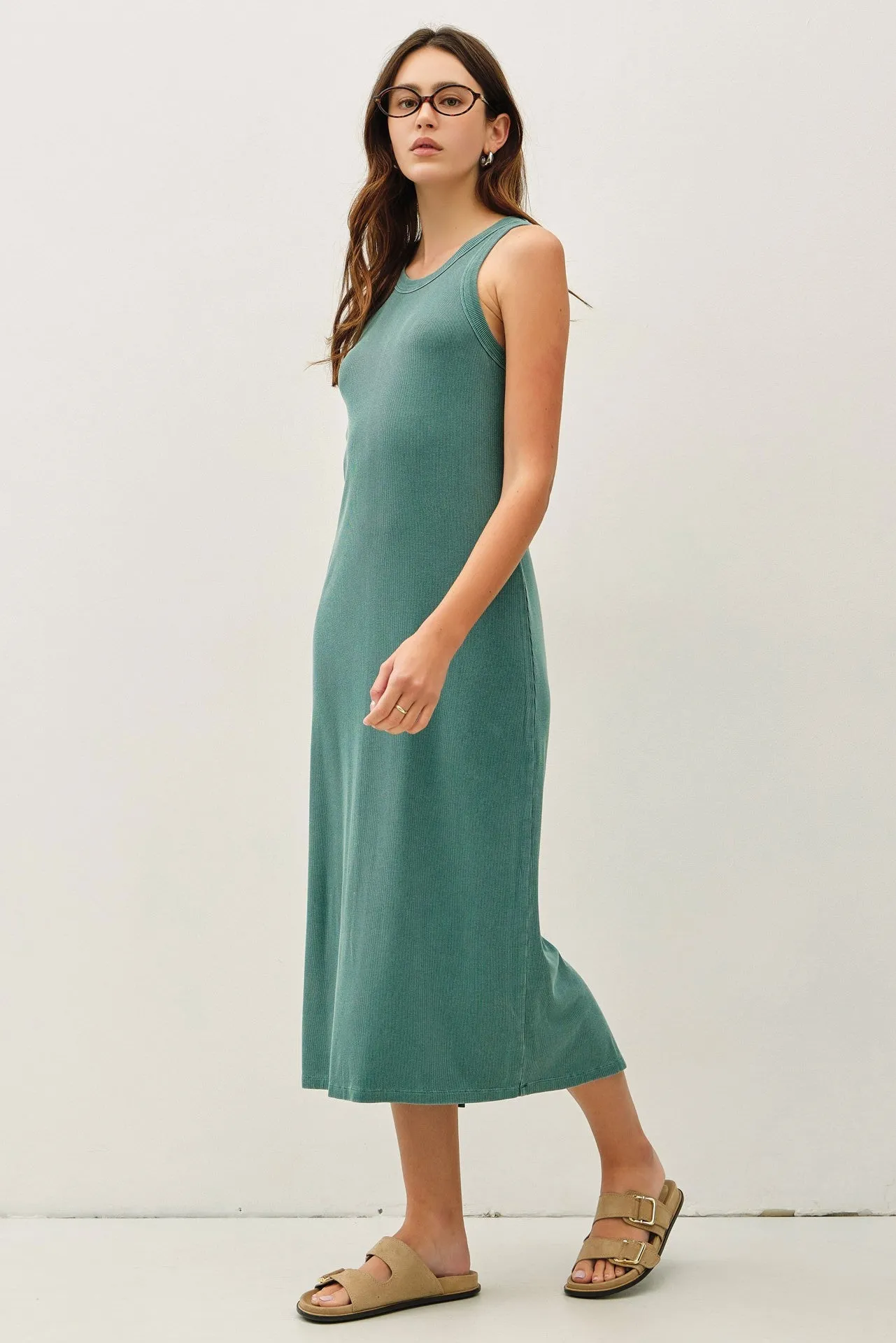 Hunter Ribbed Midi Tank Dress sold by Pinkblush product image thumbnail 2
