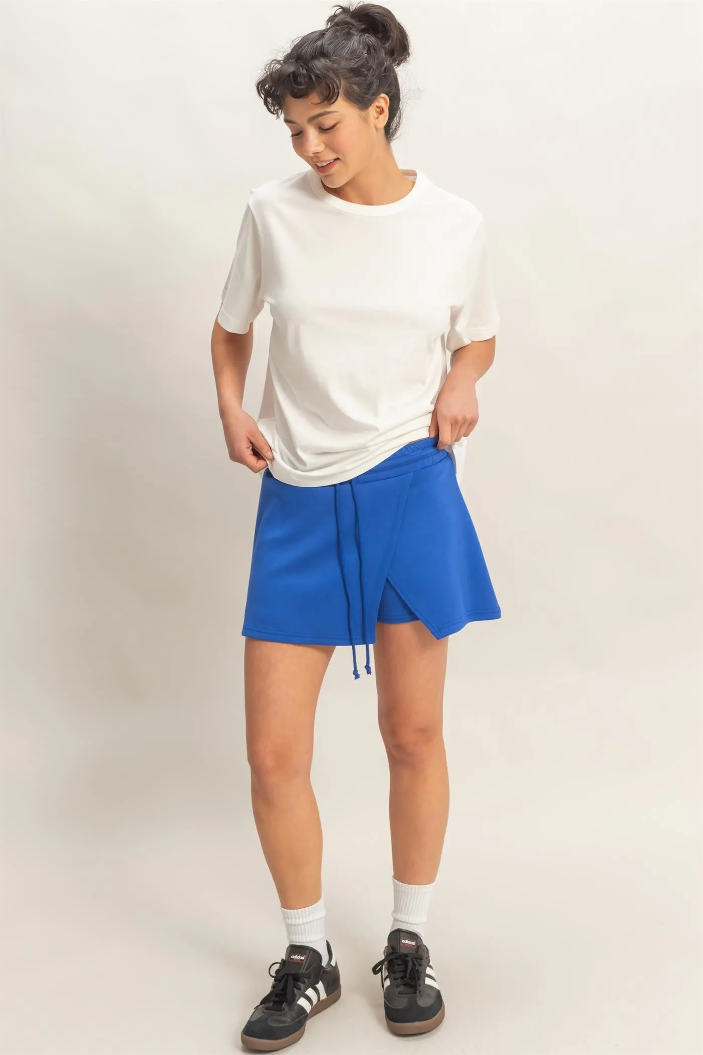 White Oversized Short Sleeve Crew Neck T-Shirt sold by Pinkblush product image thumbnail 5