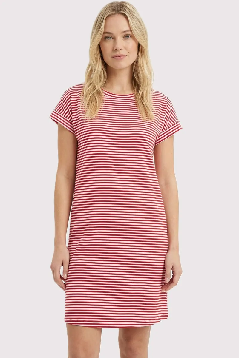 Red Striped Basic Maternity Dress sold by Pinkblush product image thumbnail 5