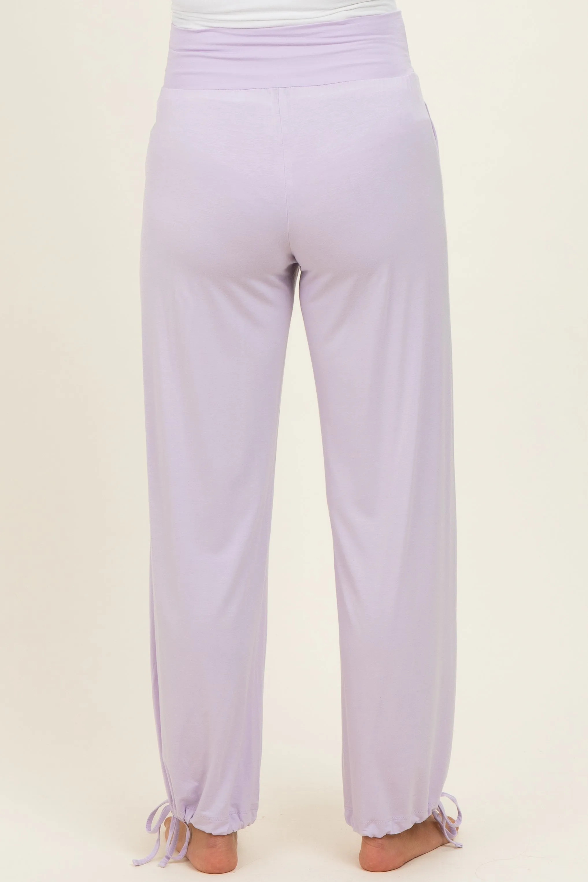 Lilac Crossover Waist Maternity Pants sold by Pinkblush product image thumbnail 4