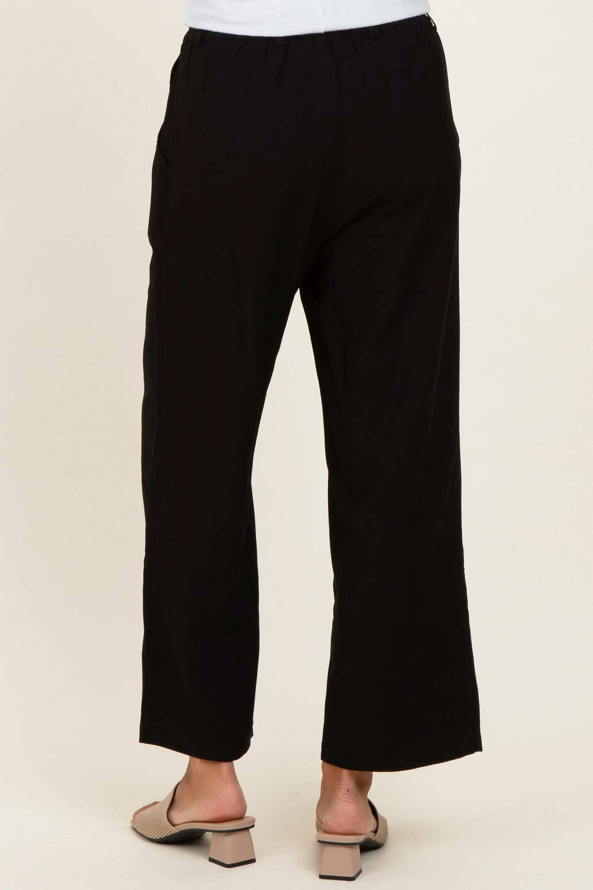 Black Elastic Waistband Trousers sold by Pinkblush product image thumbnail 4