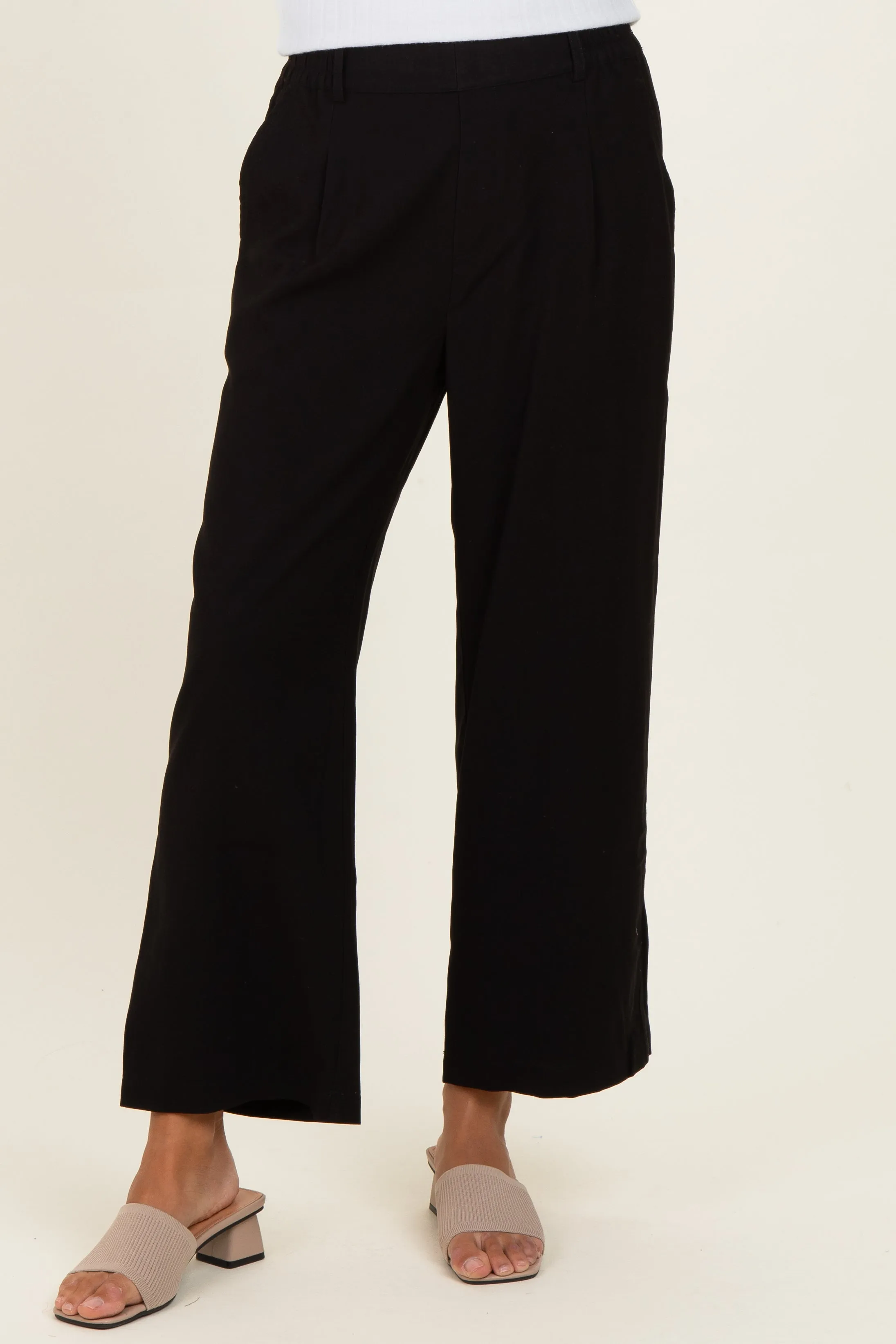 Black Elastic Waistband Trousers sold by Pinkblush product image thumbnail 2