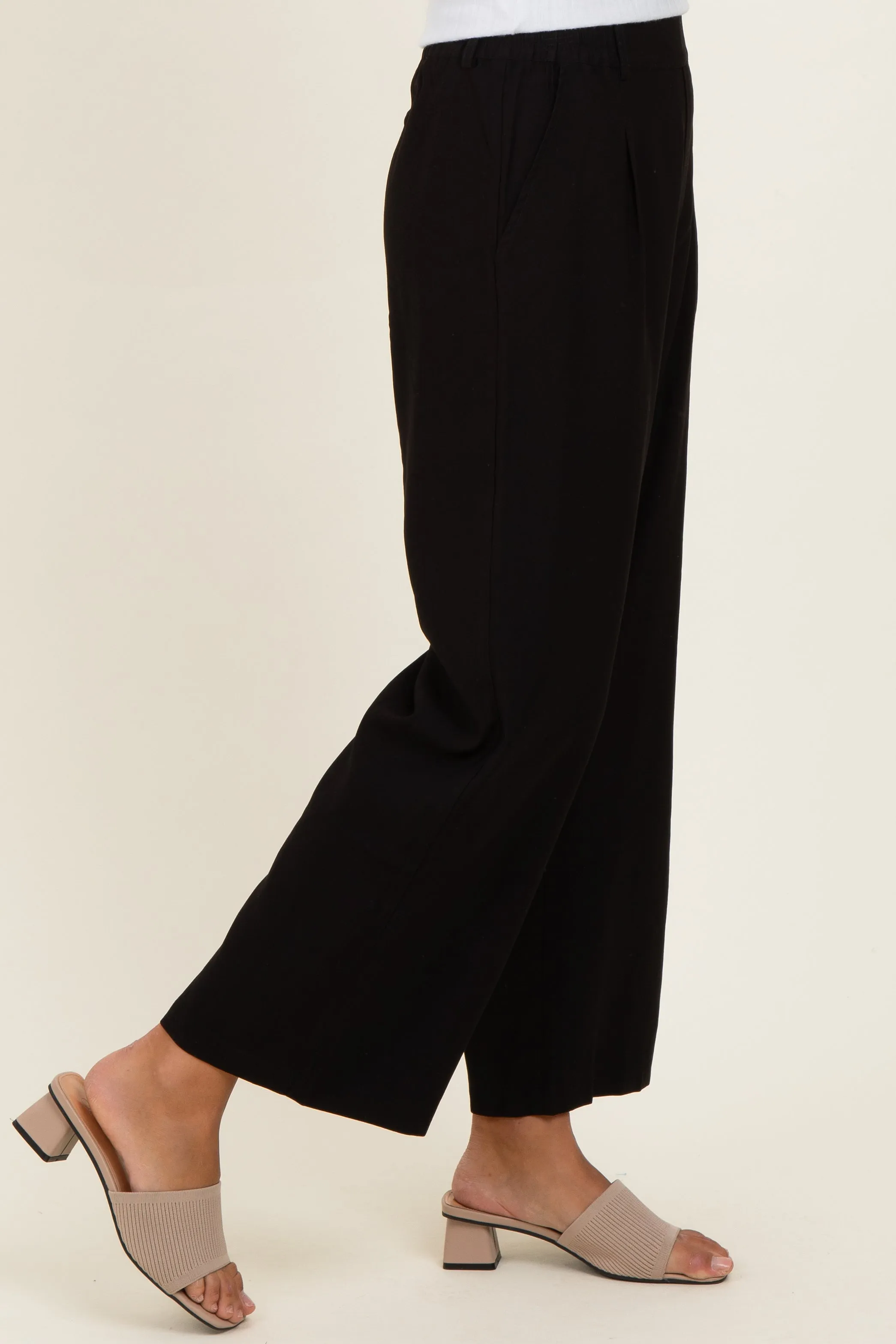Black Elastic Waistband Trousers sold by Pinkblush product image thumbnail 3