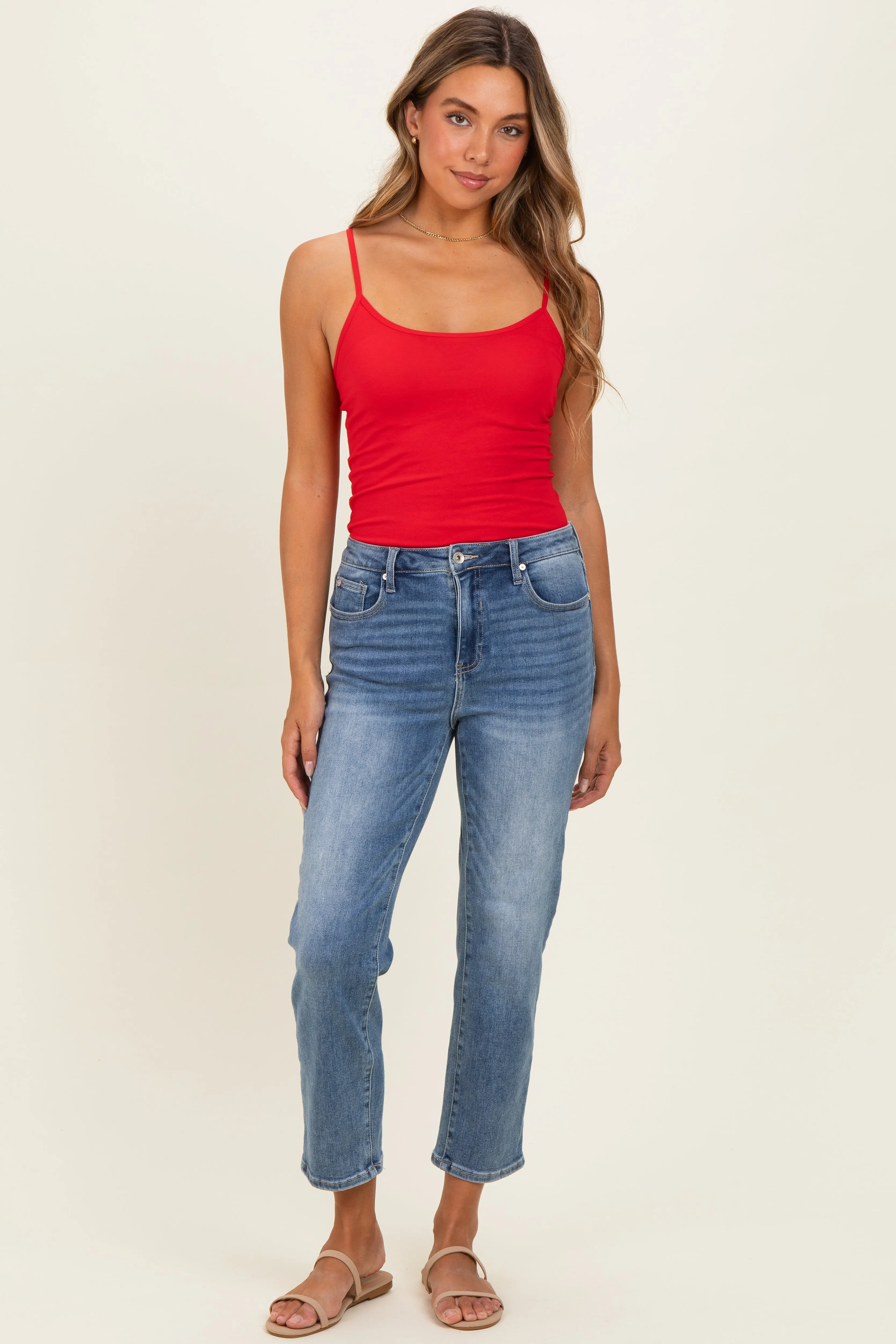 Red Basic Adjustable Strap Cami sold by Pinkblush product image thumbnail 3