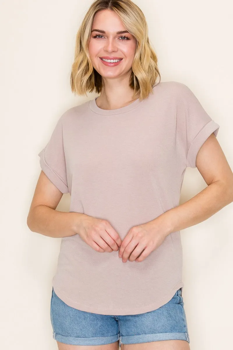 Beige Terry Knit Basic Maternity Top sold by Pinkblush product image thumbnail 4