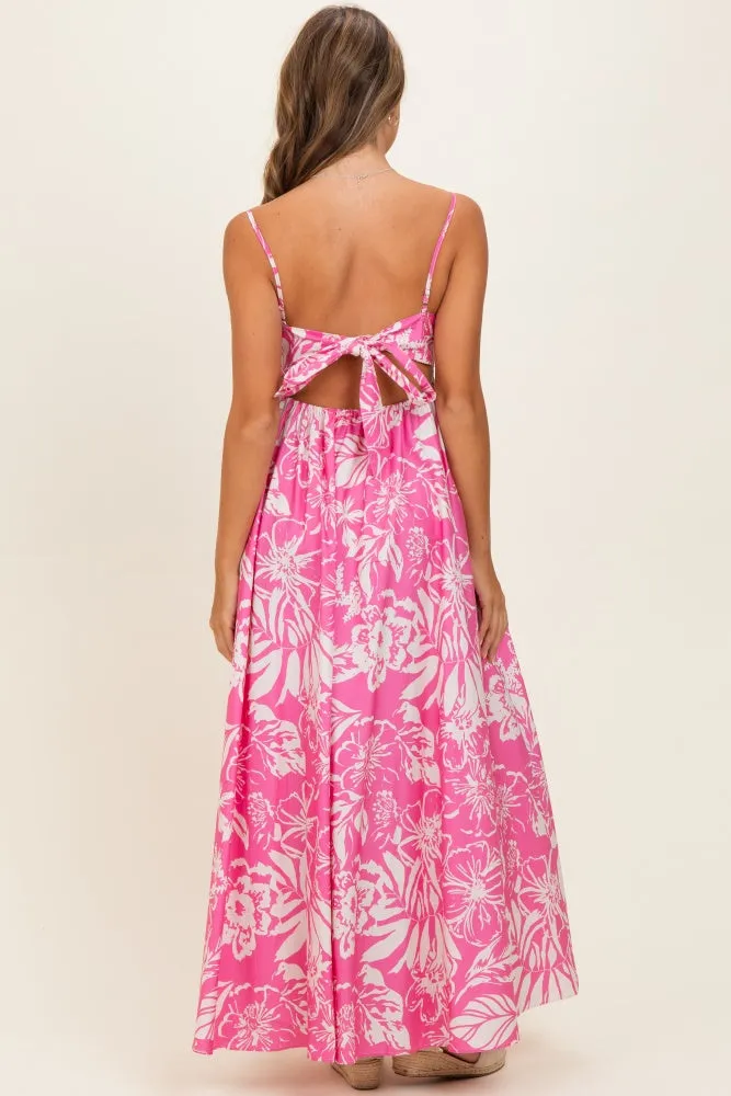 Pink Floral Printed Maxi Dress sold by Pinkblush product image thumbnail 3