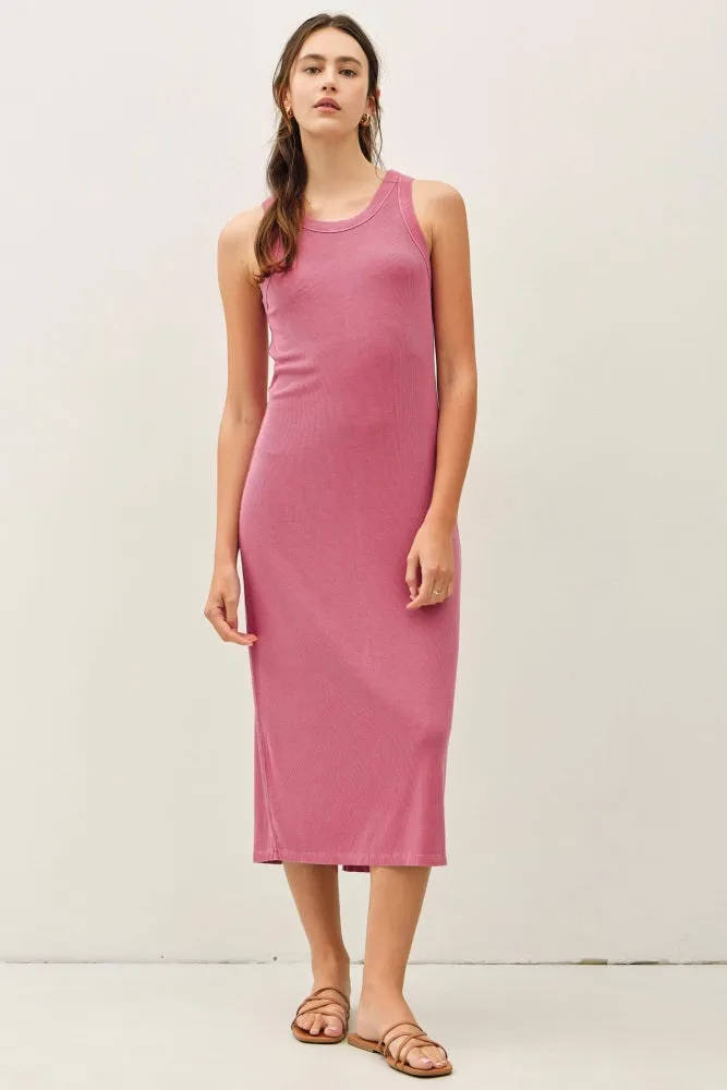 Berry Ribbed Midi Tank Dress sold by Pinkblush product image thumbnail 4