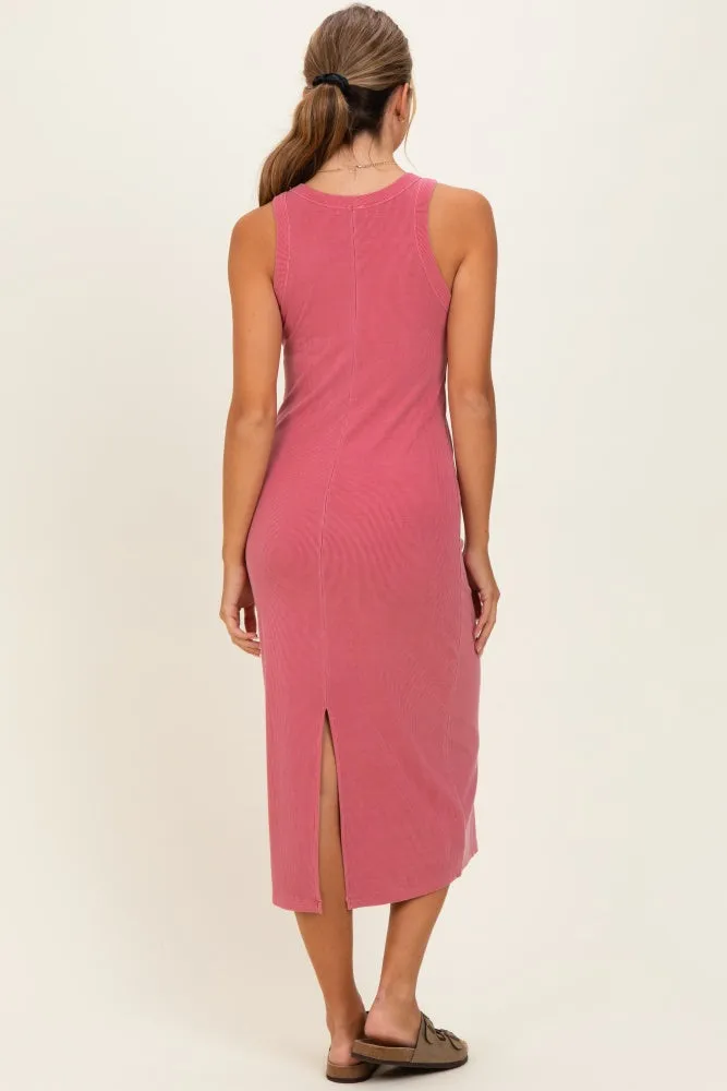 Berry Ribbed Midi Tank Dress sold by Pinkblush product image thumbnail 3