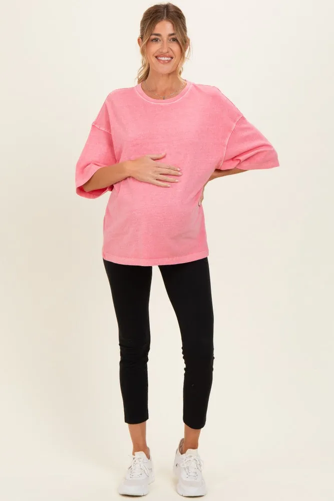 Pink Pigment Oversized Half-Sleeve Maternity T-Shirt sold by Pinkblush product image thumbnail 2