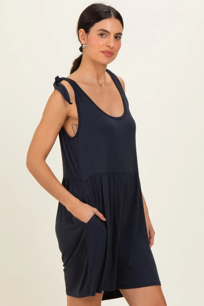 Navy Knot Strap Romper sold by Pinkblush product image thumbnail 2