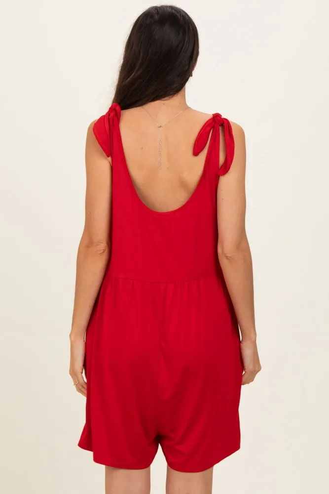 Red Knot Strap Romper sold by Pinkblush product image thumbnail 4