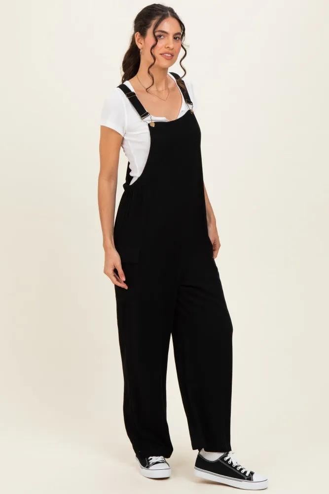 Black Straight Leg Adjustable Overalls sold by Pinkblush product image thumbnail 2