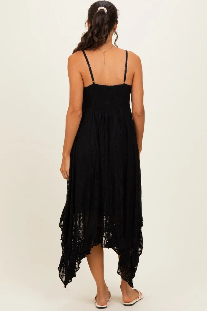 Black Twist Front Lace Maxi Dress sold by Pinkblush product image thumbnail 3