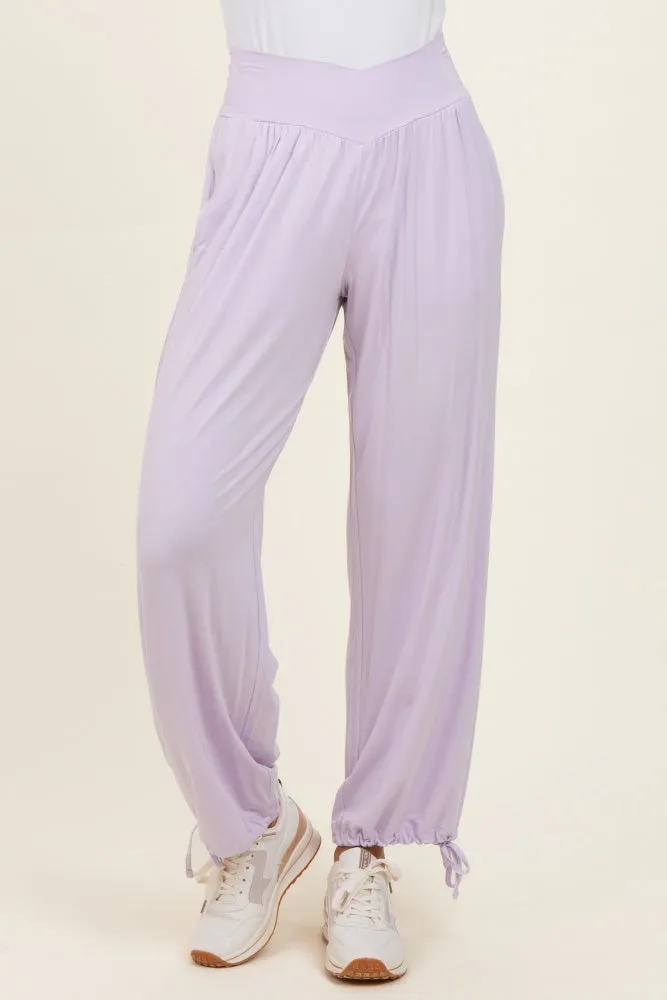 Lilac Crossover Waist Pants sold by Pinkblush product image thumbnail 2