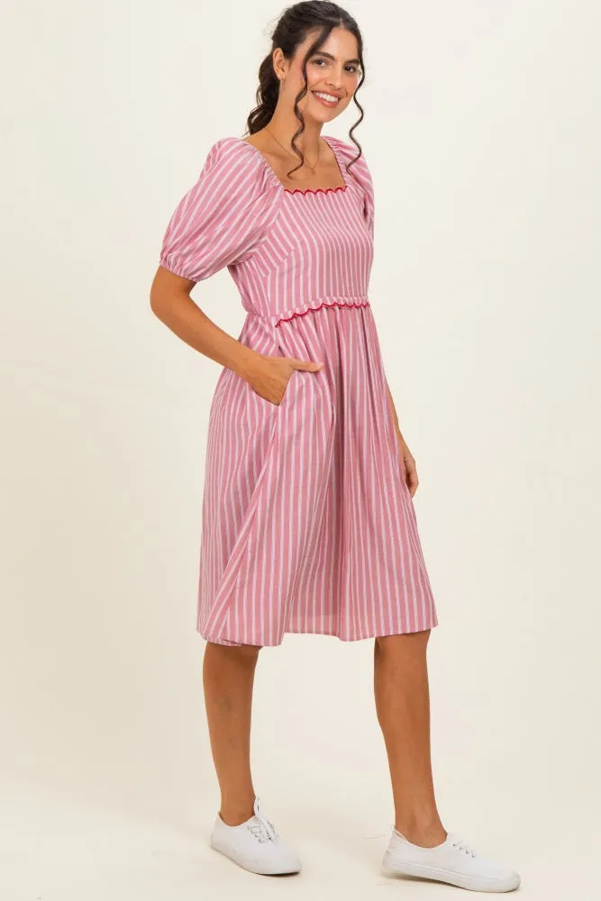 Red Gingham Square Neck Dress sold by Pinkblush product image thumbnail 2