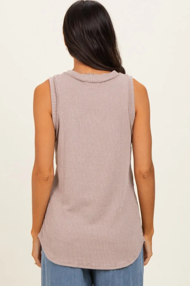 Beige Ribbed Sleeveless Top sold by Pinkblush product image thumbnail 4