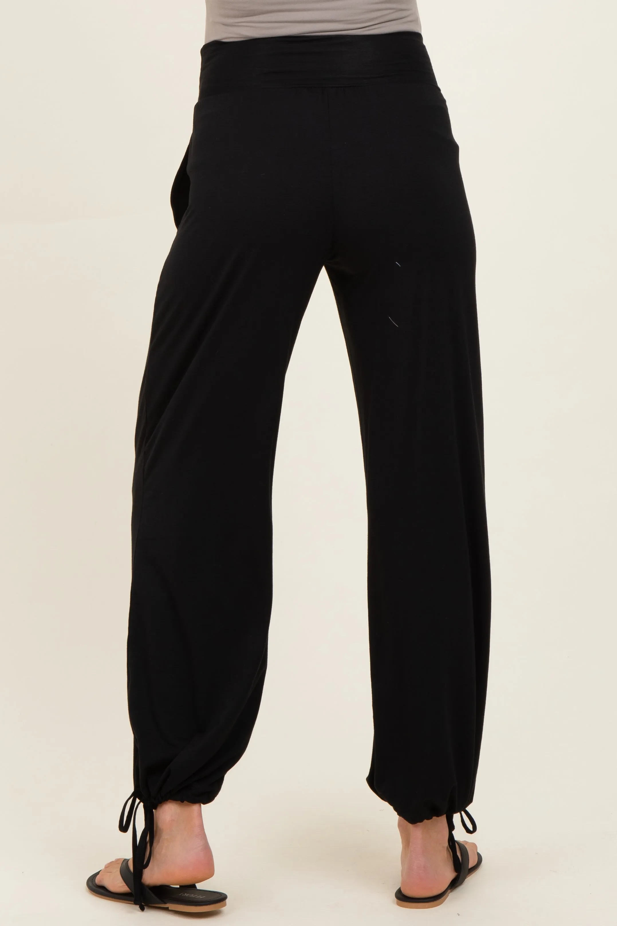 Black Crossover Waist Maternity Pants sold by Pinkblush product image thumbnail 5