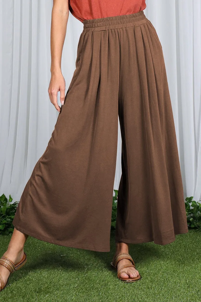 Brown Cropped Wide Leg Pants sold by Pinkblush product image thumbnail 2