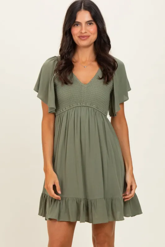 Olive Smocked Dress made by Pinkblush