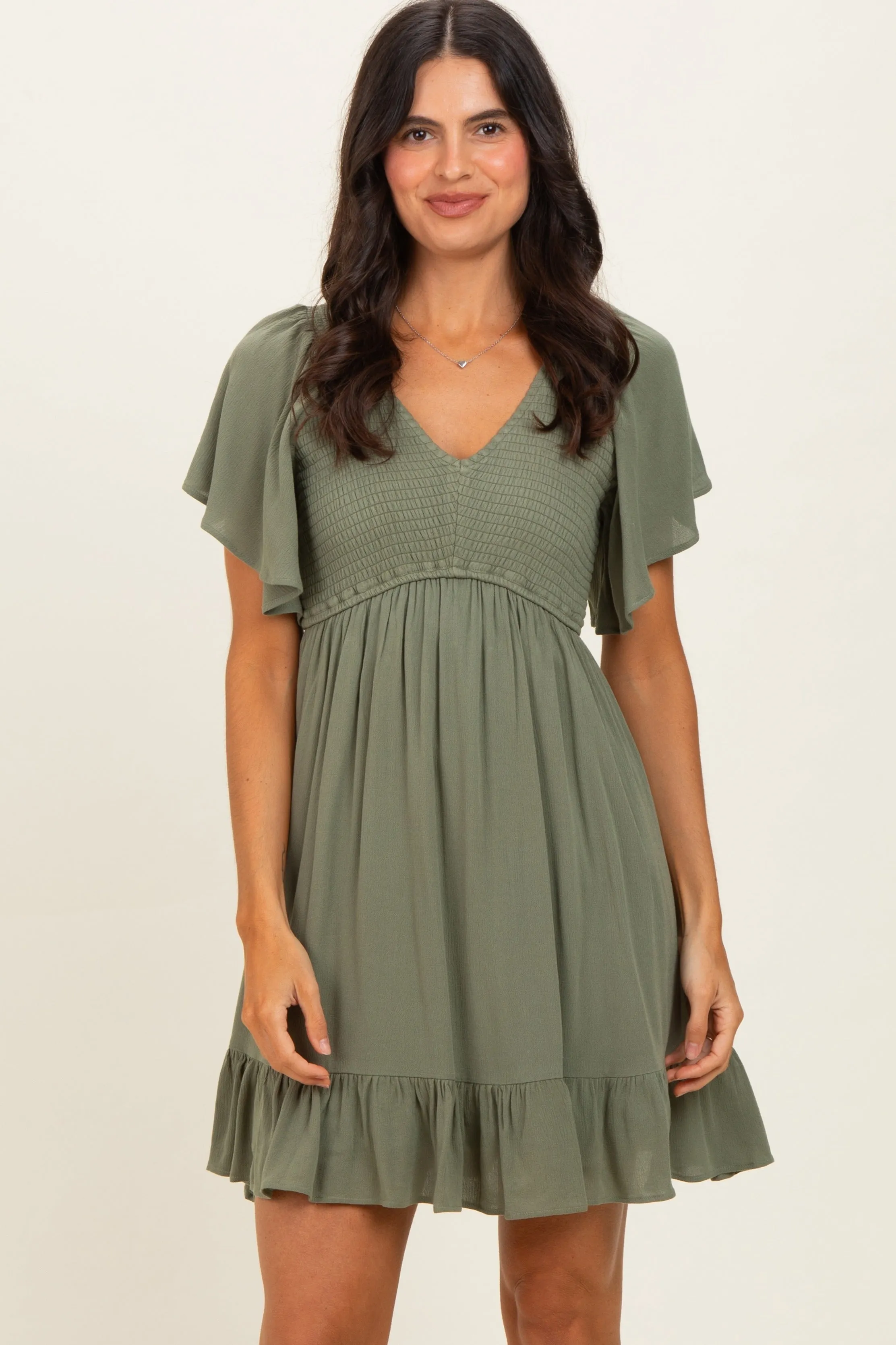 Olive Smocked Dress sold by Pinkblush