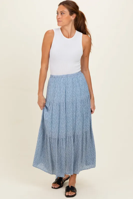 Blue Floral Maxi Skirt made by Chris & Carol