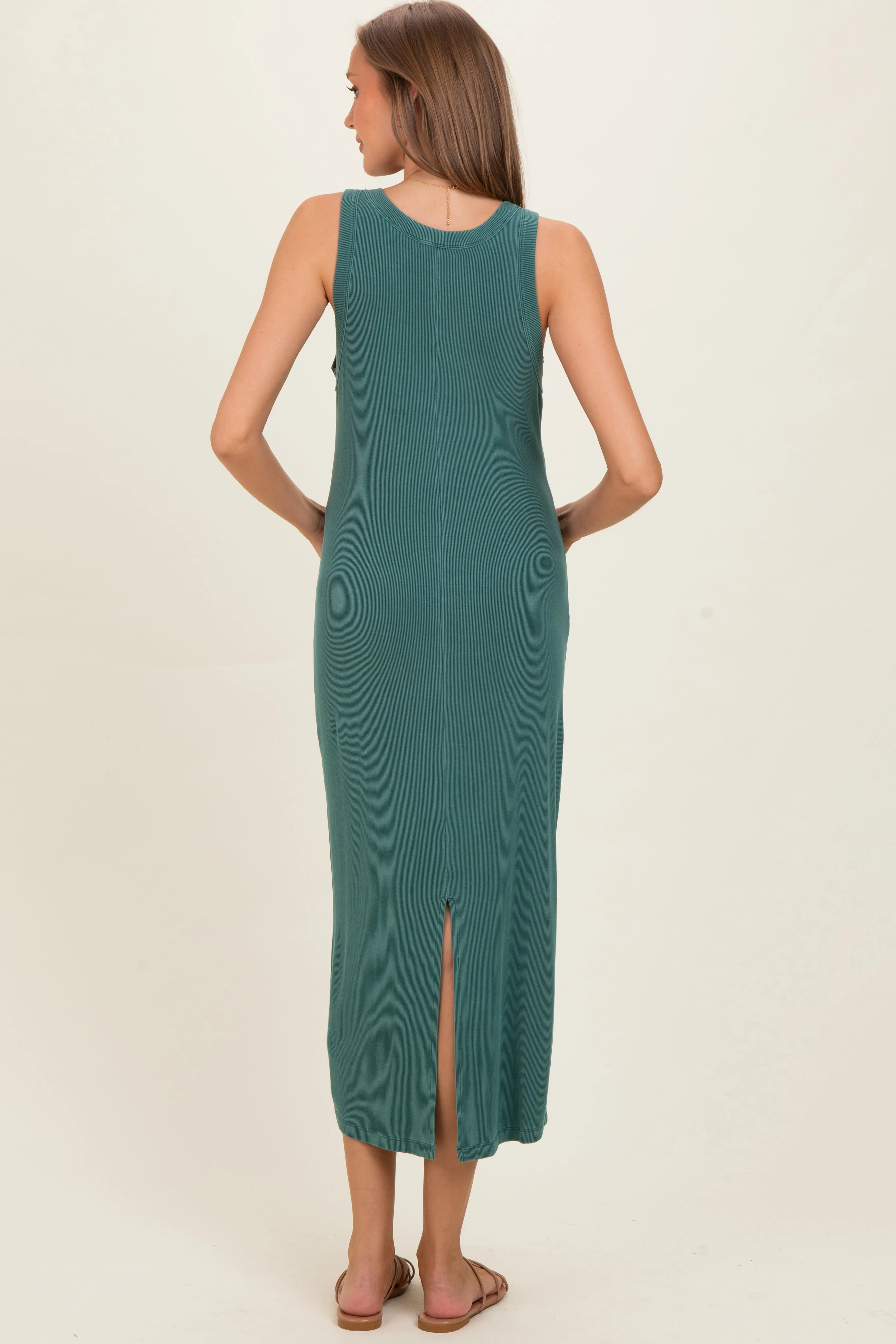 Hunter Ribbed Maternity Midi Tank Dress sold by Pinkblush product image thumbnail 3