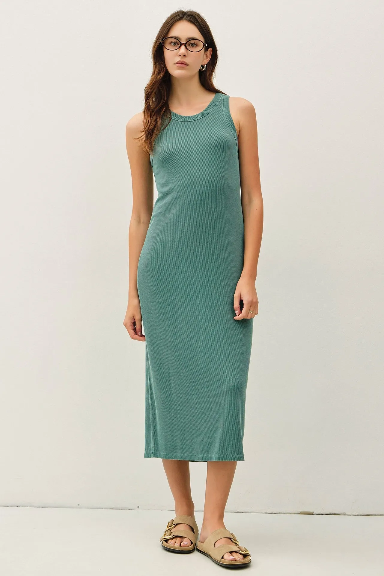 Hunter Ribbed Maternity Midi Tank Dress sold by Pinkblush product image thumbnail 4