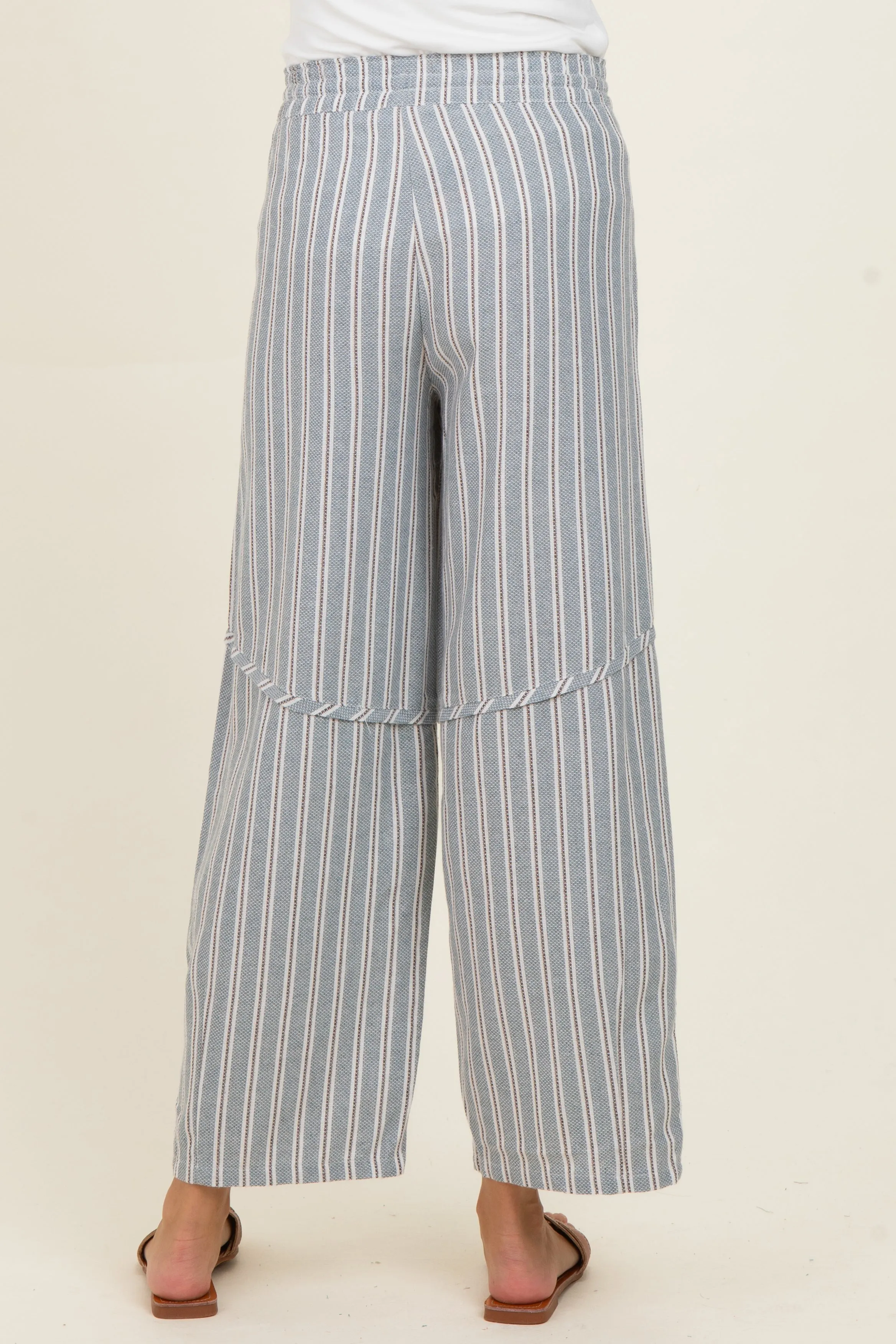 Seafoam Washed Striped Maternity Pants sold by Pinkblush product image thumbnail 4