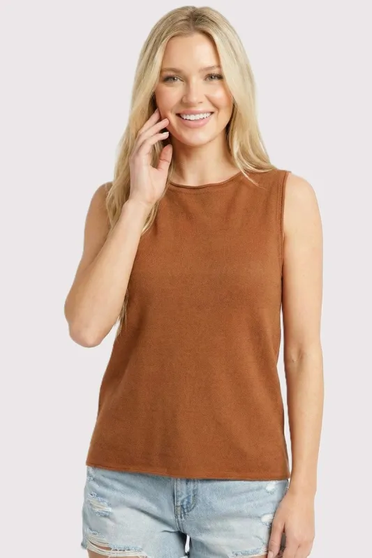 Copper Knit Sleeveless Top made by Staccato