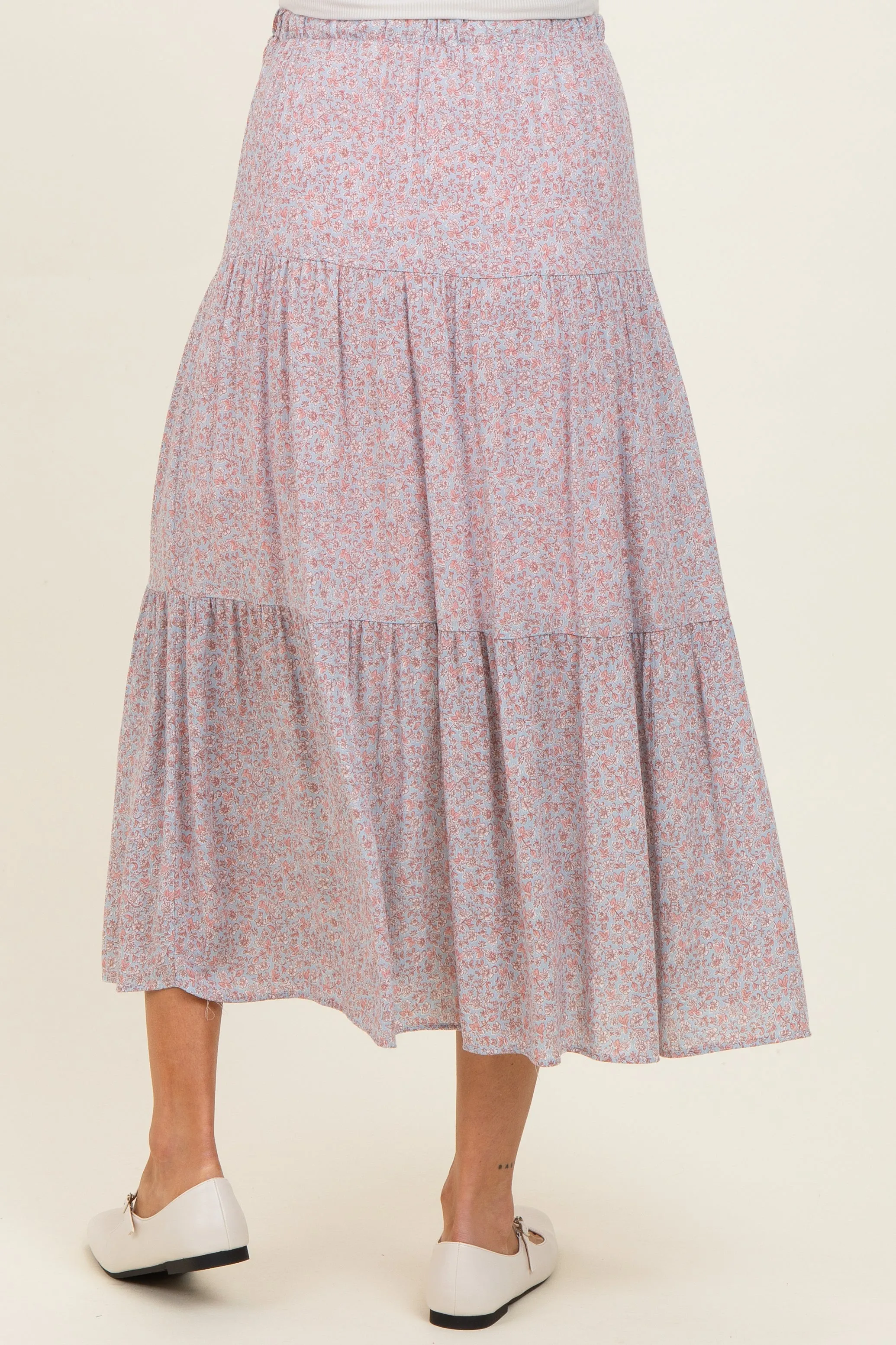 Pink Floral Maternity Maxi Skirt sold by Pinkblush product image thumbnail 4