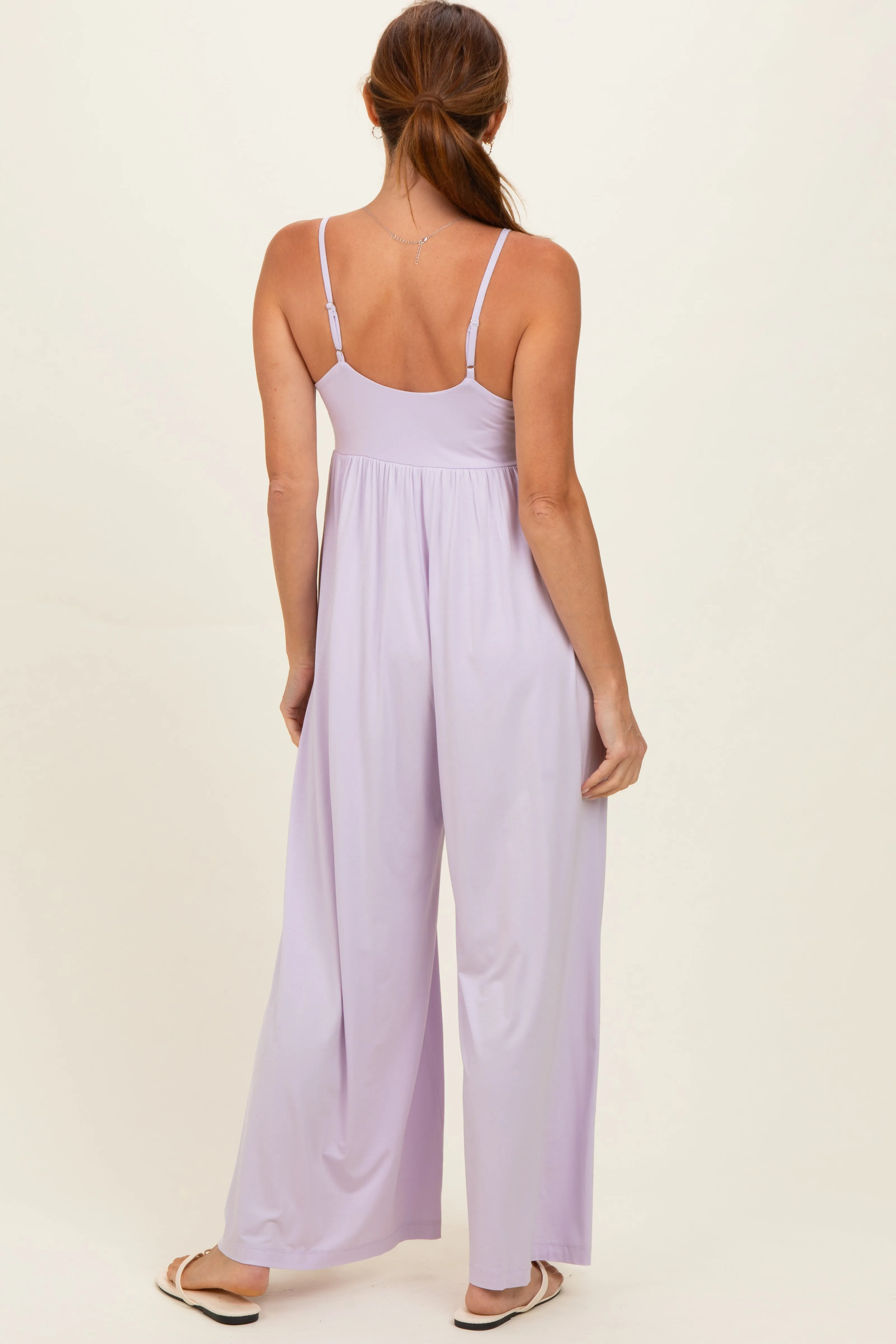 Petal Lilac Sleeveless Wide Leg Jumpsuit sold by Pinkblush product image thumbnail 3