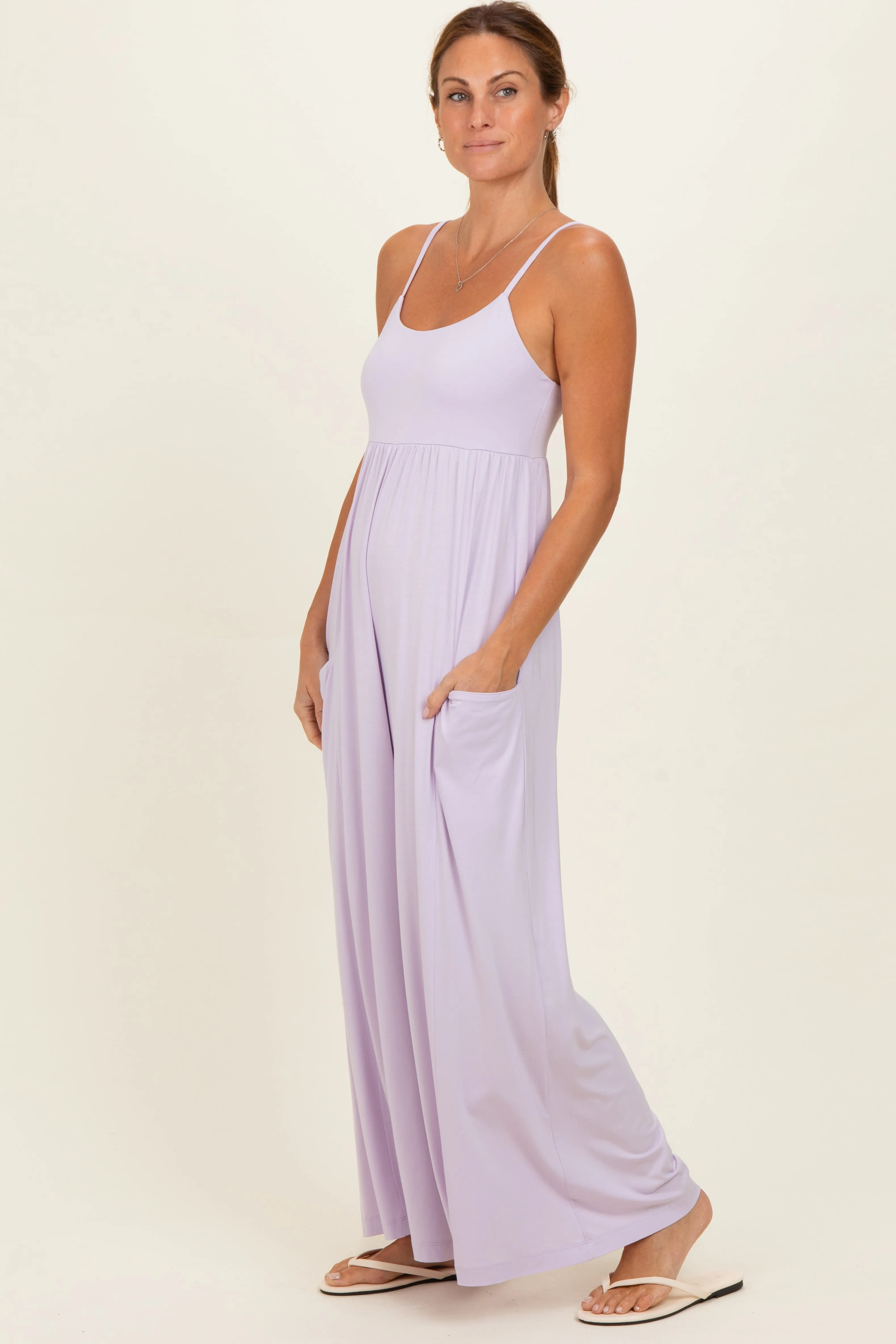 Petal Lilac Sleeveless Wide Leg Jumpsuit sold by Pinkblush product image thumbnail 2