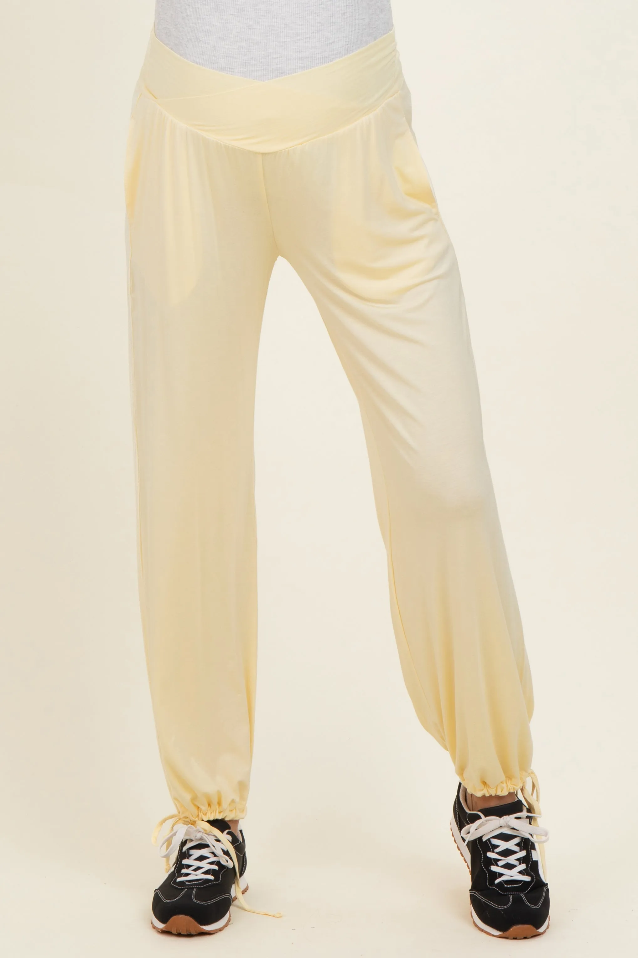Lemon Crossover Waist Maternity Pants sold by Pinkblush product image thumbnail 2