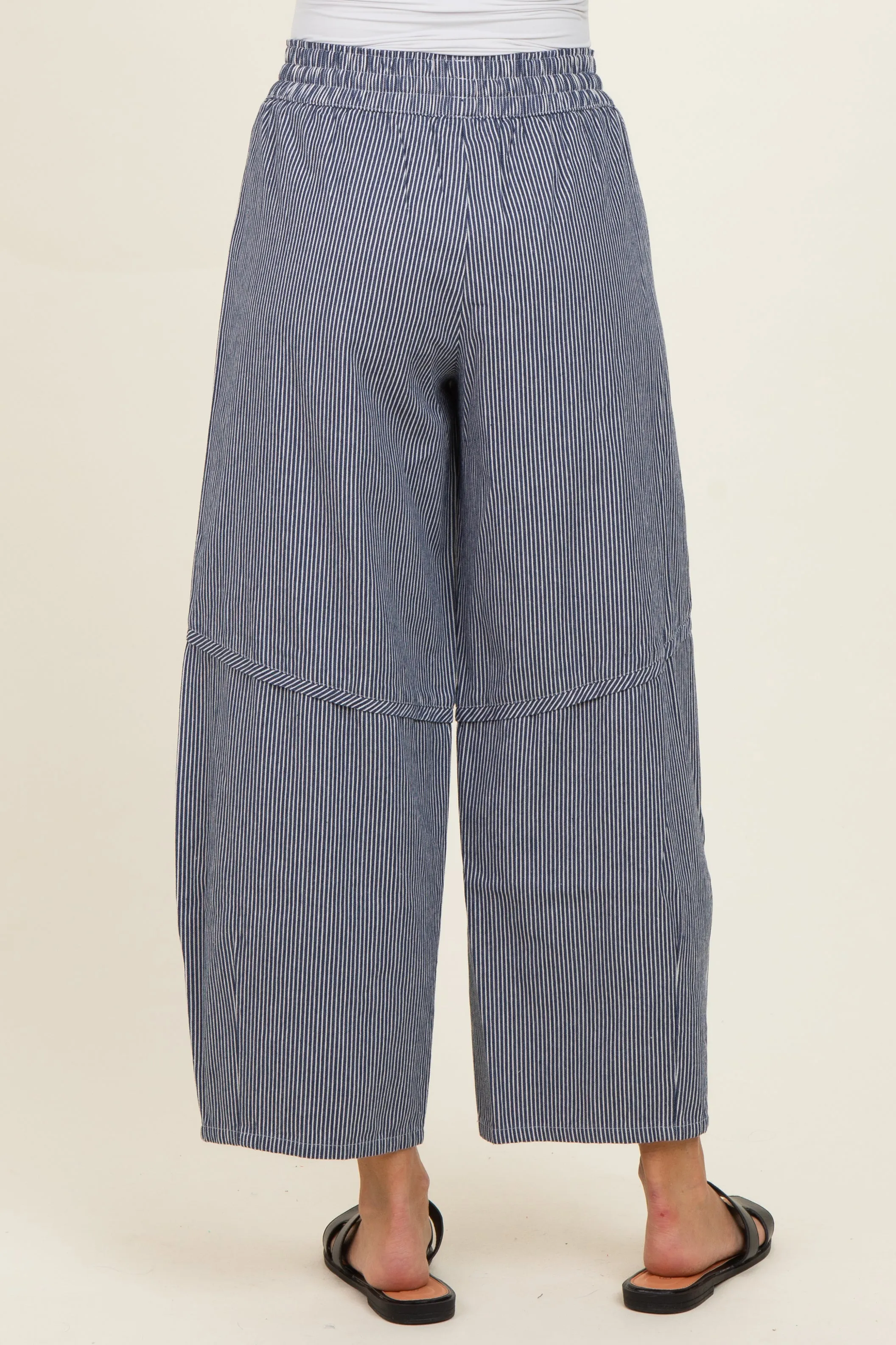 Navy Striped Relaxed Fit Pants sold by Pinkblush product image thumbnail 4