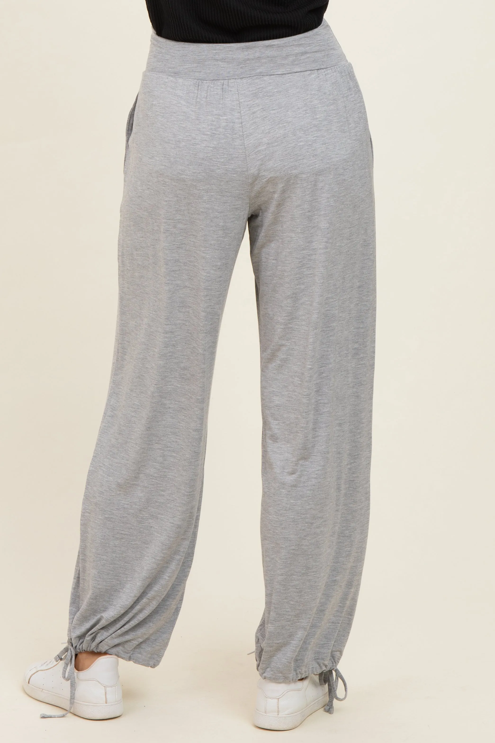 Heather Grey Crossover Waist Pants sold by Pinkblush product image thumbnail 4