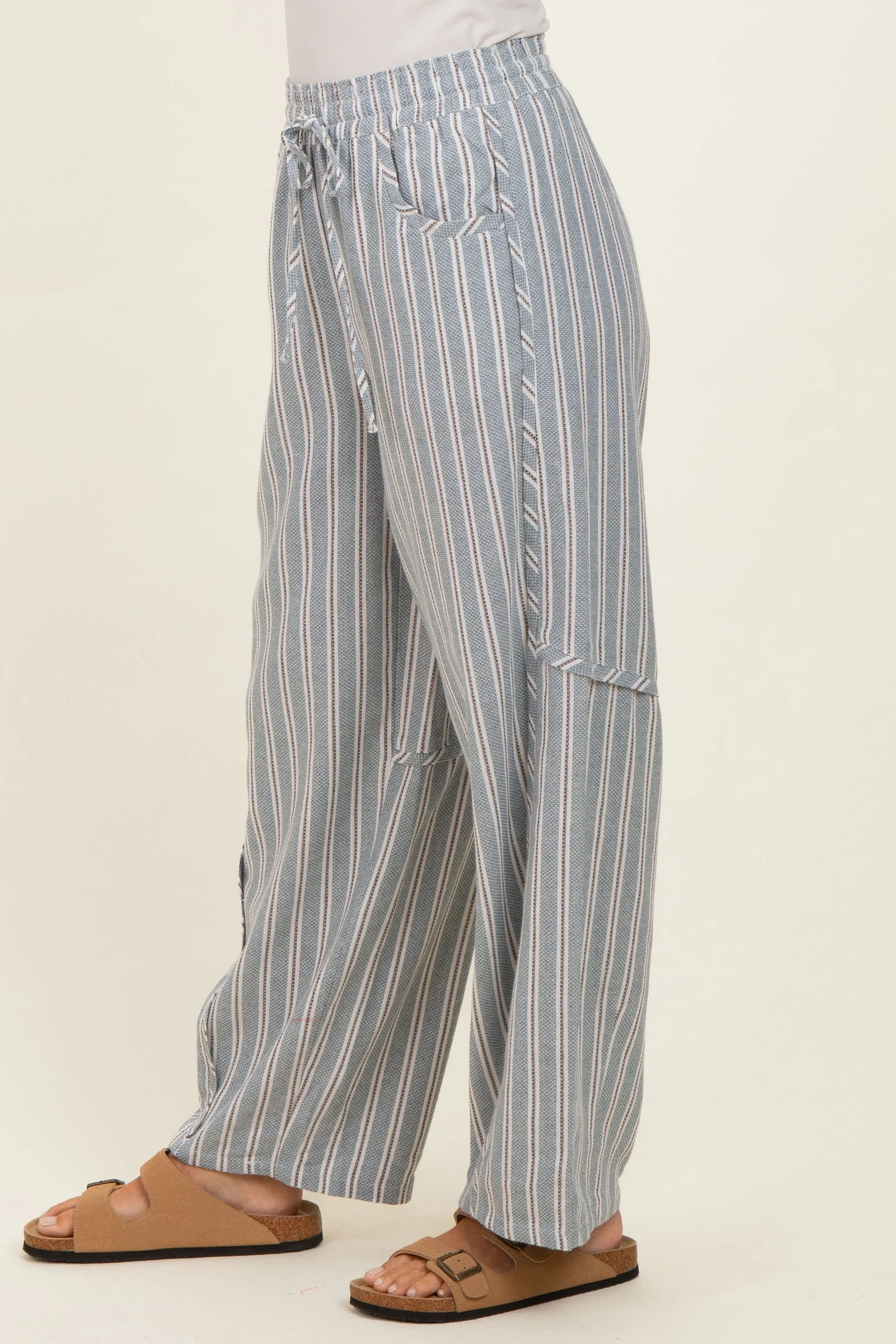 Seafoam Washed Striped Pants sold by Pinkblush product image thumbnail 3