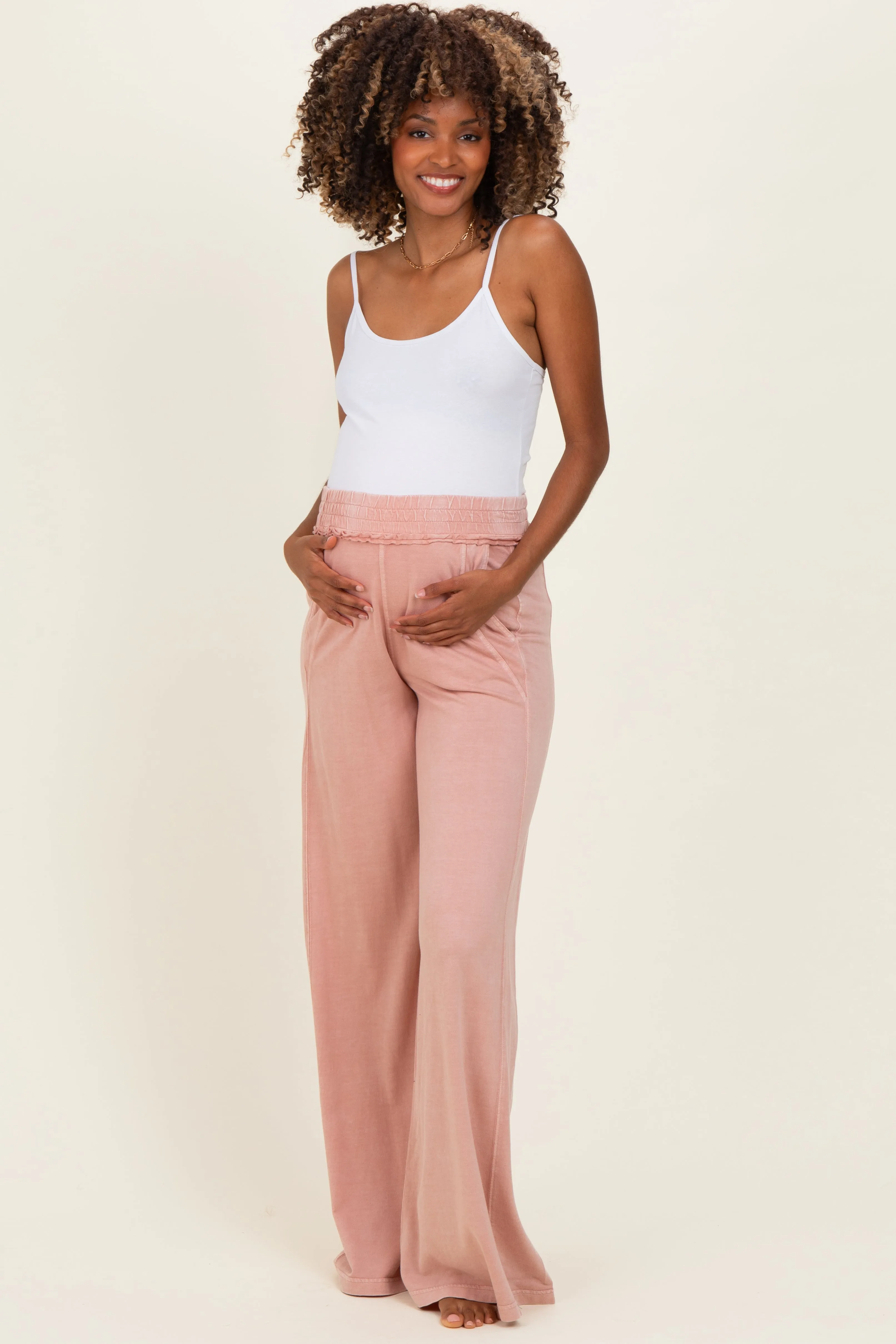 White Basic Adjustable Strap Maternity Cami sold by Pinkblush product image thumbnail 4