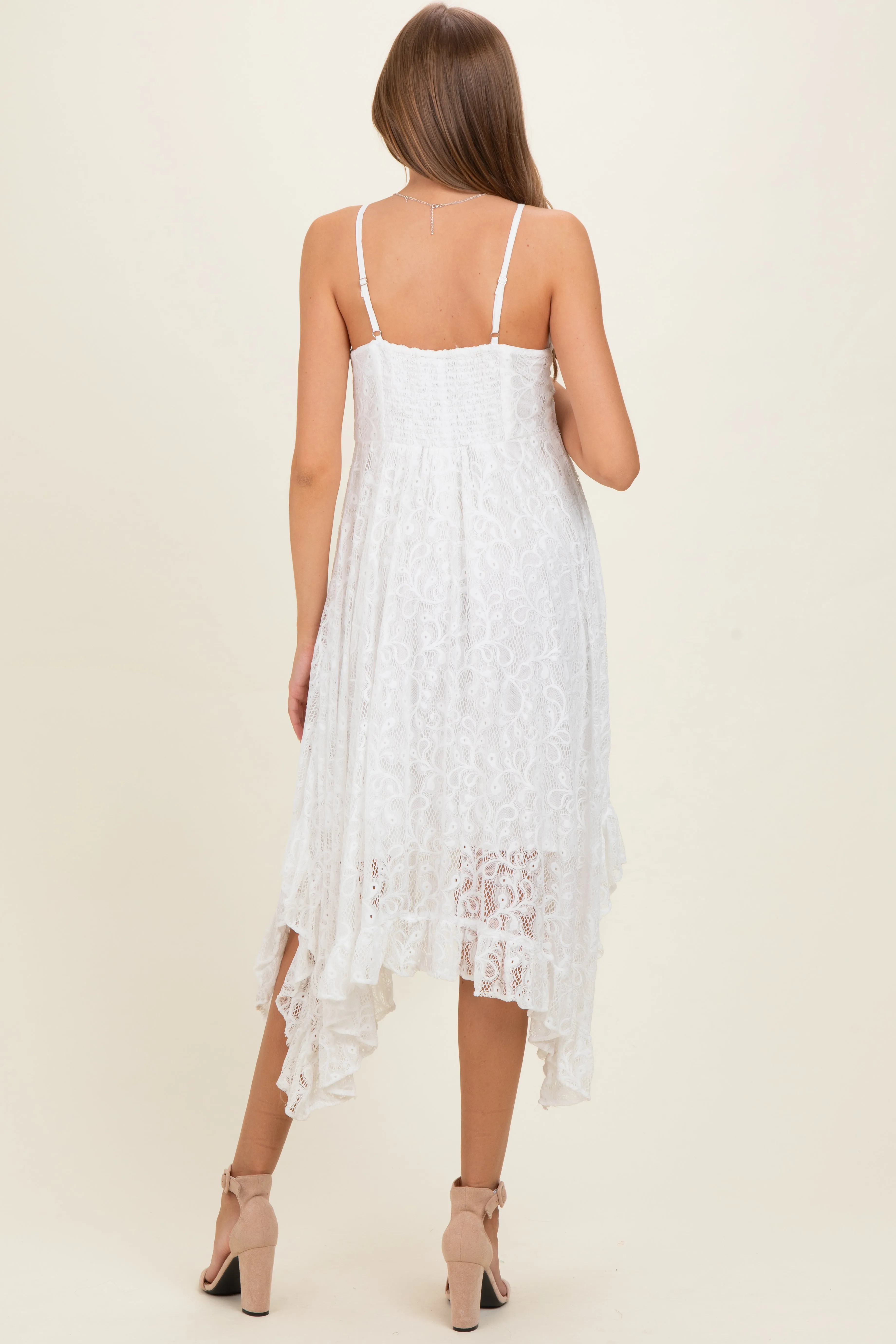 Ivory Twist Front Lace Maternity Maxi Dress sold by Pinkblush product image thumbnail 4