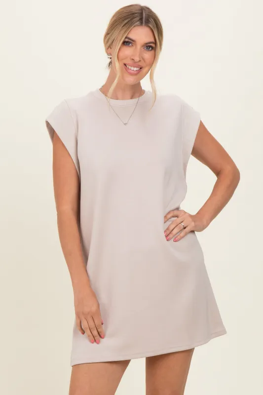Almond Cap Sleeve Mini Dress made by entro