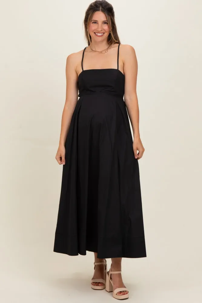 Black Midi Maternity Dress sold by Pinkblush