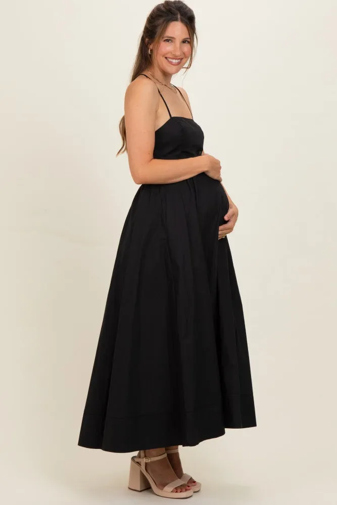 Black Midi Maternity Dress sold by Pinkblush product image thumbnail 2