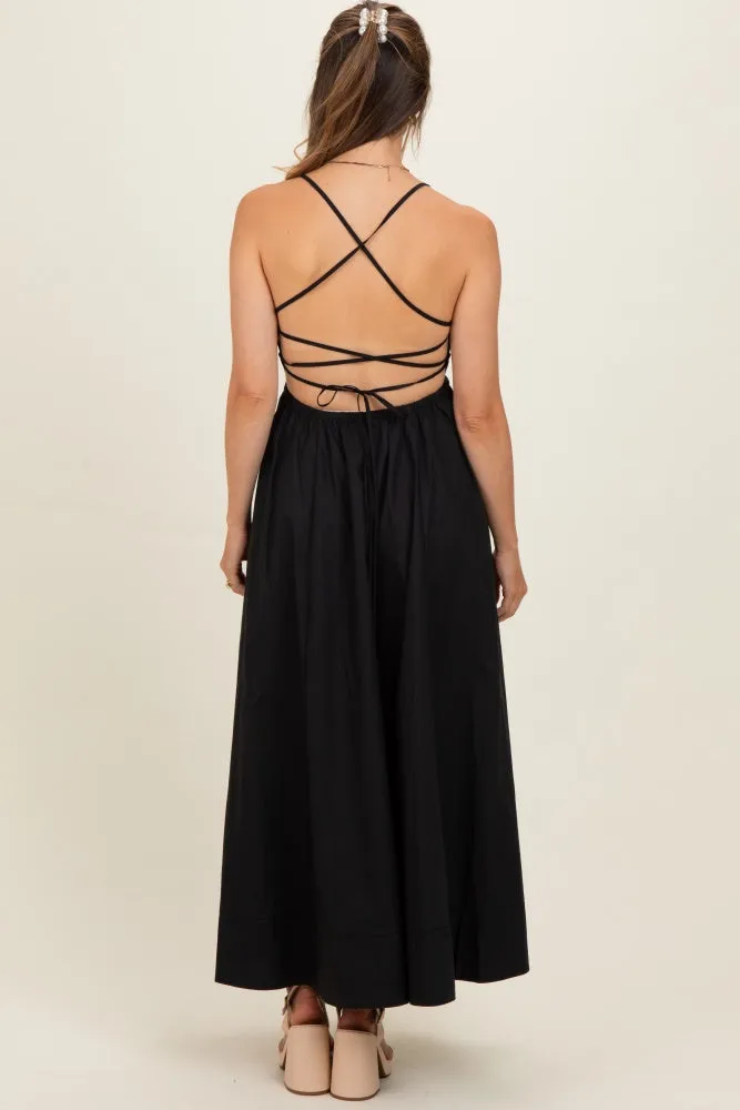 Black Midi Maternity Dress sold by Pinkblush product image thumbnail 3
