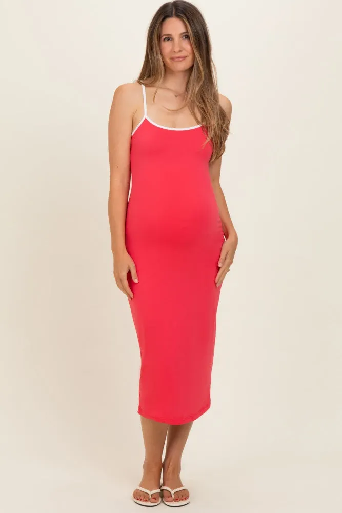 Tomato Cutout Fitted Maternity Midi Dress sold by Pinkblush product image thumbnail 2