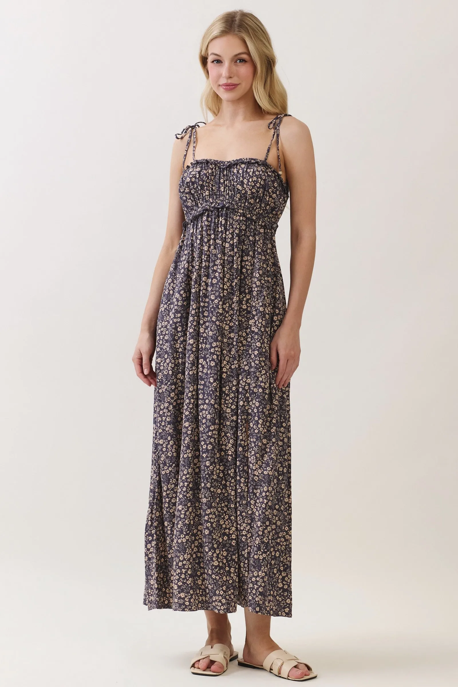 Purple Print Detailed Maternity Maxi Dress sold by Pinkblush product image thumbnail 4