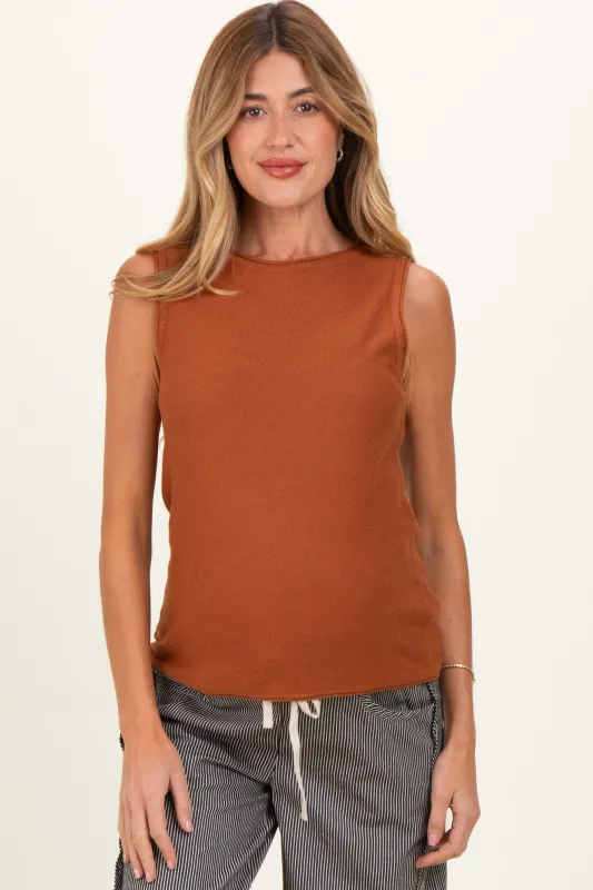 Copper Knit Sleeveless Maternity Top made by Staccato