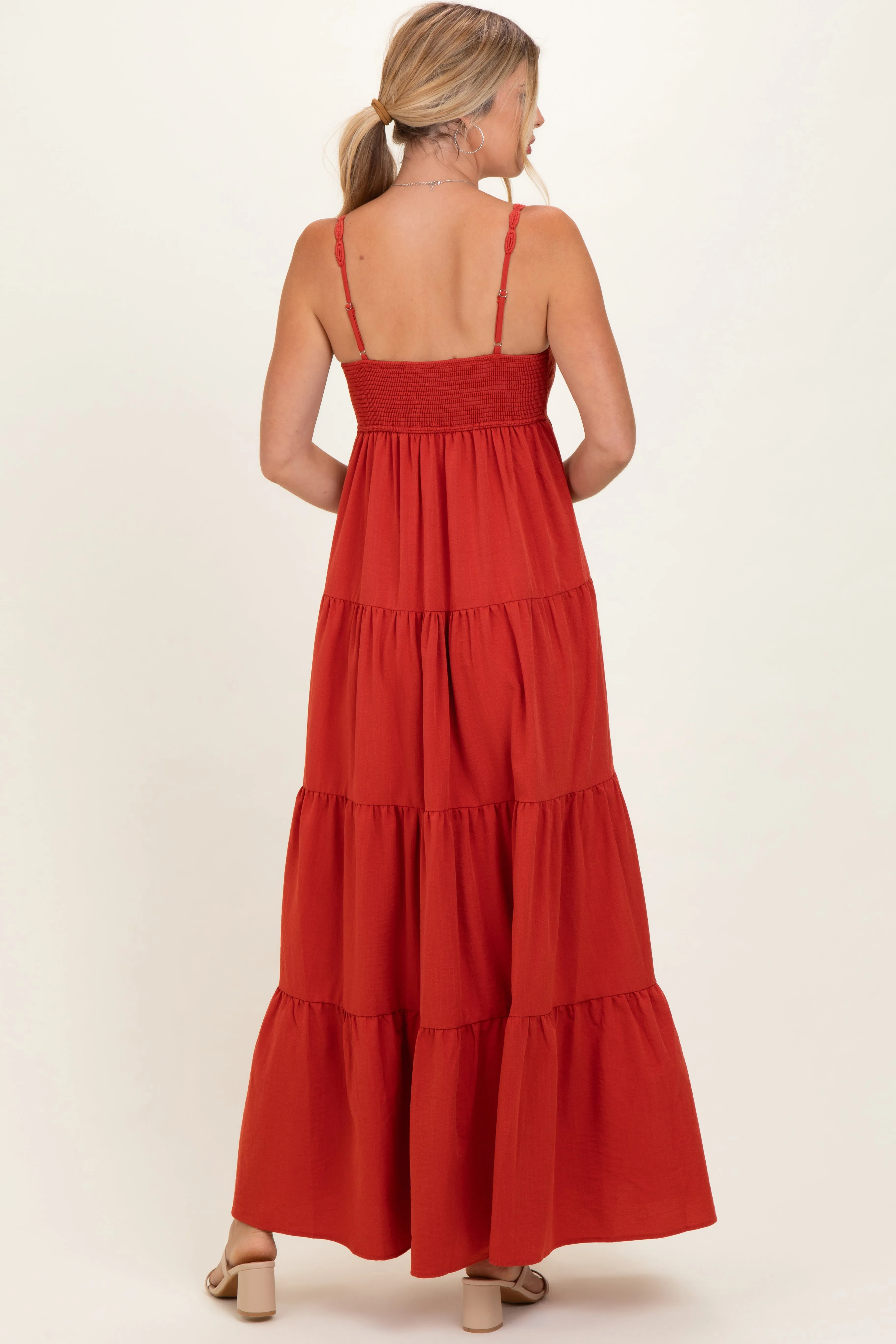Terracotta Cutout Maxi Dress sold by Pinkblush product image thumbnail 4